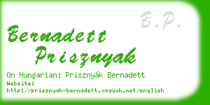 bernadett prisznyak business card